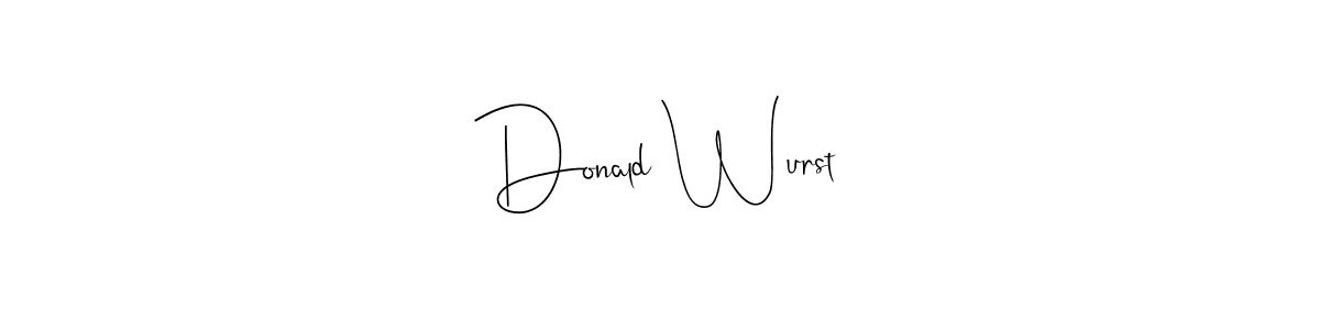 Andilay-7BmLP is a professional signature style that is perfect for those who want to add a touch of class to their signature. It is also a great choice for those who want to make their signature more unique. Get Donald Wurst name to fancy signature for free. Donald Wurst signature style 4 images and pictures png