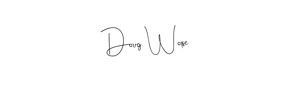 The best way (Andilay-7BmLP) to make a short signature is to pick only two or three words in your name. The name Doug Wolfe include a total of six letters. For converting this name. Doug Wolfe signature style 4 images and pictures png