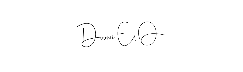 How to make Doumi El O name signature. Use Andilay-7BmLP style for creating short signs online. This is the latest handwritten sign. Doumi El O signature style 4 images and pictures png