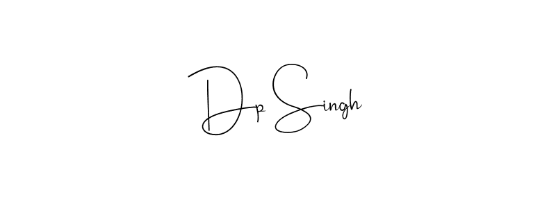You should practise on your own different ways (Andilay-7BmLP) to write your name (Dp Singh) in signature. don't let someone else do it for you. Dp Singh signature style 4 images and pictures png