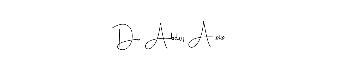 It looks lik you need a new signature style for name Dr Abdul Aziz. Design unique handwritten (Andilay-7BmLP) signature with our free signature maker in just a few clicks. Dr Abdul Aziz signature style 4 images and pictures png