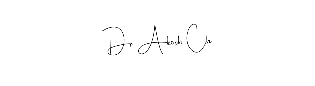 Also You can easily find your signature by using the search form. We will create Dr Akash Ch name handwritten signature images for you free of cost using Andilay-7BmLP sign style. Dr Akash Ch signature style 4 images and pictures png