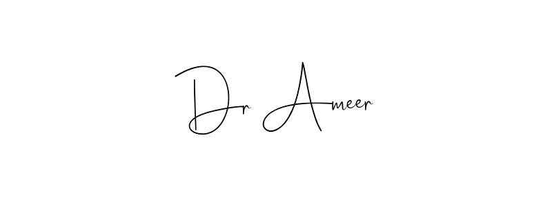 Make a beautiful signature design for name Dr Ameer. Use this online signature maker to create a handwritten signature for free. Dr Ameer signature style 4 images and pictures png
