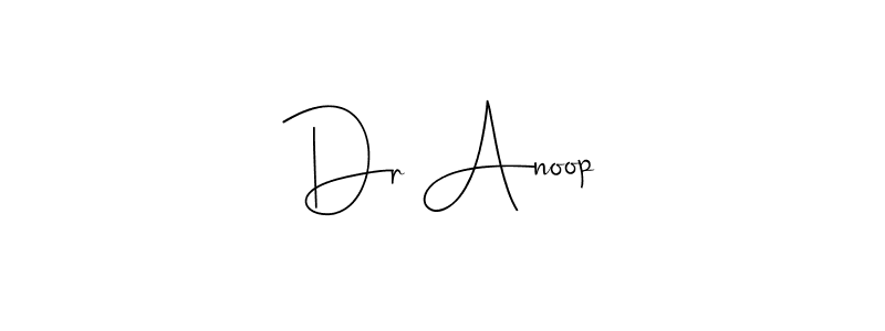 Create a beautiful signature design for name Dr Anoop. With this signature (Andilay-7BmLP) fonts, you can make a handwritten signature for free. Dr Anoop signature style 4 images and pictures png