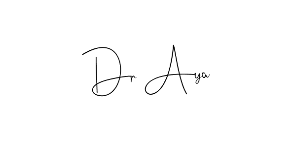 This is the best signature style for the Dr Aya name. Also you like these signature font (Andilay-7BmLP). Mix name signature. Dr Aya signature style 4 images and pictures png