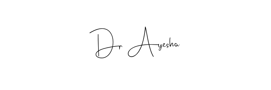 Similarly Andilay-7BmLP is the best handwritten signature design. Signature creator online .You can use it as an online autograph creator for name Dr Ayesha. Dr Ayesha signature style 4 images and pictures png
