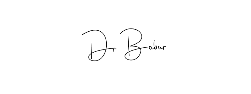 Use a signature maker to create a handwritten signature online. With this signature software, you can design (Andilay-7BmLP) your own signature for name Dr Babar. Dr Babar signature style 4 images and pictures png