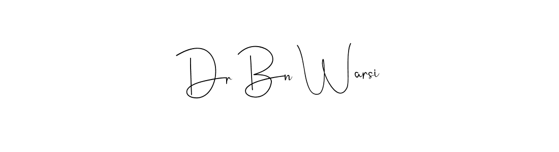 if you are searching for the best signature style for your name Dr Bn Warsi. so please give up your signature search. here we have designed multiple signature styles  using Andilay-7BmLP. Dr Bn Warsi signature style 4 images and pictures png