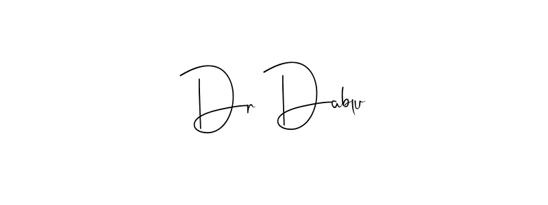 How to make Dr Dablu name signature. Use Andilay-7BmLP style for creating short signs online. This is the latest handwritten sign. Dr Dablu signature style 4 images and pictures png