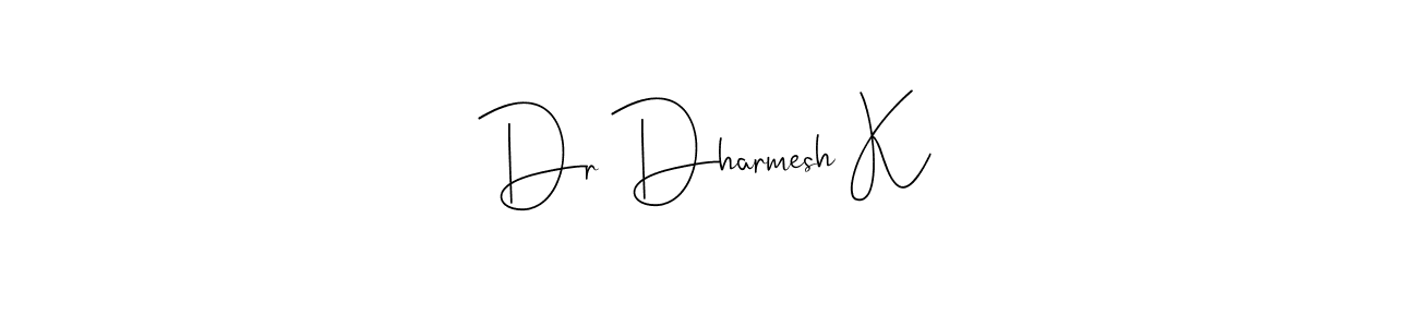 if you are searching for the best signature style for your name Dr Dharmesh K. so please give up your signature search. here we have designed multiple signature styles  using Andilay-7BmLP. Dr Dharmesh K signature style 4 images and pictures png