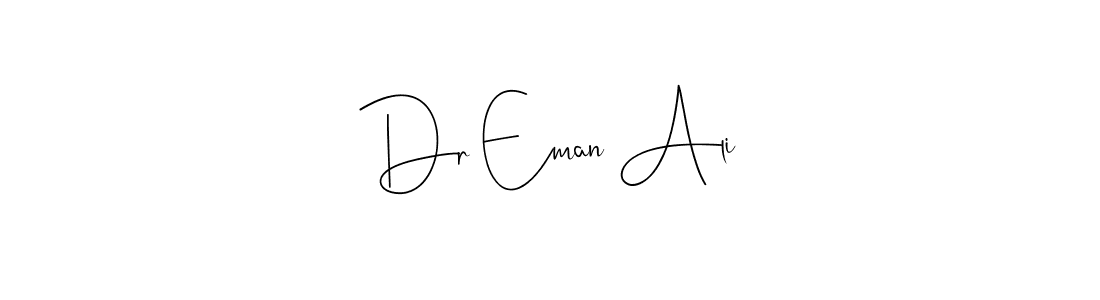 The best way (Andilay-7BmLP) to make a short signature is to pick only two or three words in your name. The name Dr Eman Ali include a total of six letters. For converting this name. Dr Eman Ali signature style 4 images and pictures png