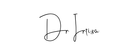 Achieve flawless digital penmanship with Dr Irtiza name in Andilay-7BmLP font. The perfect tool for creating online signatures. Dr Irtiza signature style 4 images and pictures png