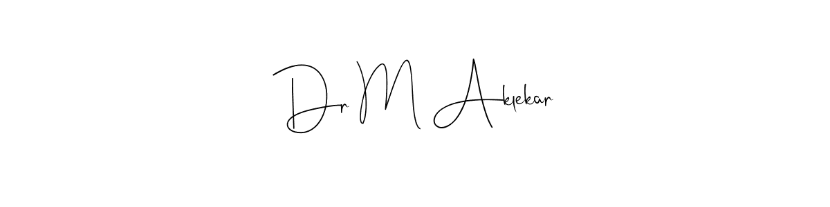 How to Draw Dr M Aklekar signature style? Andilay-7BmLP is a latest design signature styles for name Dr M Aklekar. Dr M Aklekar signature style 4 images and pictures png