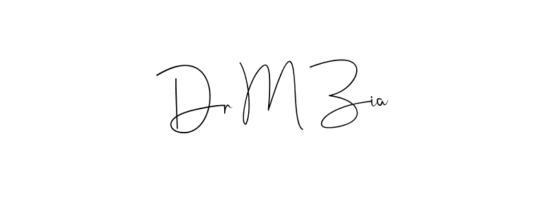 How to make Dr M Zia name signature. Use Andilay-7BmLP style for creating short signs online. This is the latest handwritten sign. Dr M Zia signature style 4 images and pictures png