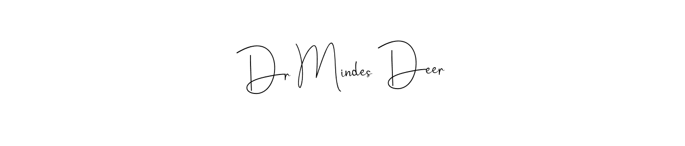 Similarly Andilay-7BmLP is the best handwritten signature design. Signature creator online .You can use it as an online autograph creator for name Dr Mindes Deer. Dr Mindes Deer signature style 4 images and pictures png