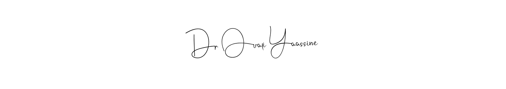 Also You can easily find your signature by using the search form. We will create Dr Ouali Yaassine name handwritten signature images for you free of cost using Andilay-7BmLP sign style. Dr Ouali Yaassine signature style 4 images and pictures png