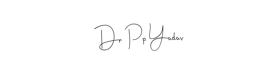 You should practise on your own different ways (Andilay-7BmLP) to write your name (Dr Pp Yadav) in signature. don't let someone else do it for you. Dr Pp Yadav signature style 4 images and pictures png