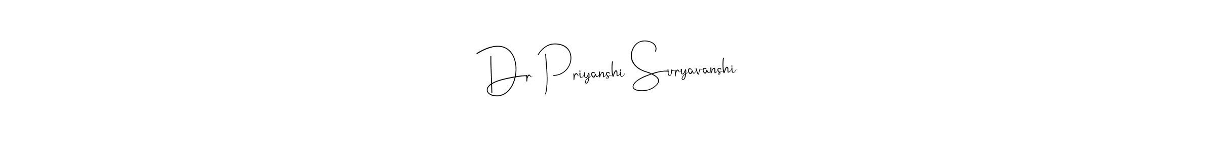 if you are searching for the best signature style for your name Dr Priyanshi Suryavanshi. so please give up your signature search. here we have designed multiple signature styles  using Andilay-7BmLP. Dr Priyanshi Suryavanshi signature style 4 images and pictures png