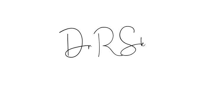 if you are searching for the best signature style for your name Dr R Sk. so please give up your signature search. here we have designed multiple signature styles  using Andilay-7BmLP. Dr R Sk signature style 4 images and pictures png