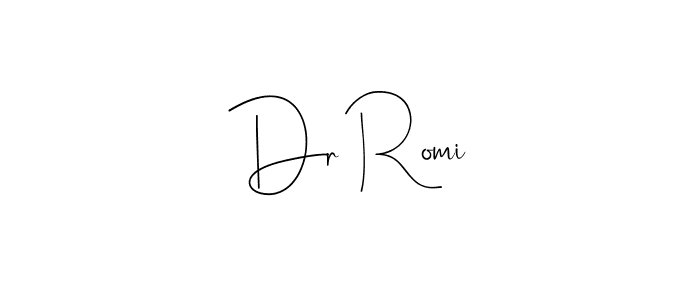 Design your own signature with our free online signature maker. With this signature software, you can create a handwritten (Andilay-7BmLP) signature for name Dr Romi. Dr Romi signature style 4 images and pictures png