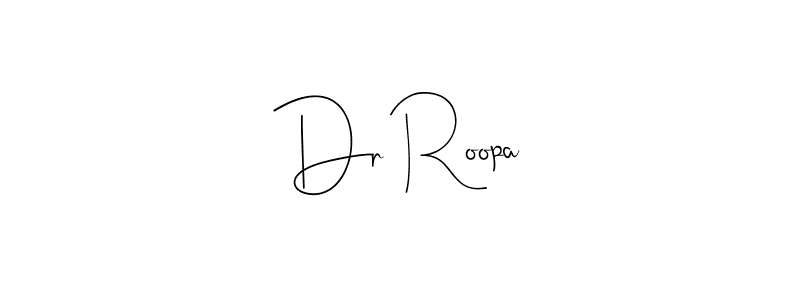 How to make Dr Roopa name signature. Use Andilay-7BmLP style for creating short signs online. This is the latest handwritten sign. Dr Roopa signature style 4 images and pictures png