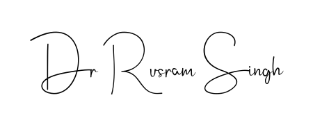 A sleek calligraphic signature for name Dr Rusram Singh utilizing Andilay-7BmLP styling. Great for adding personal signatures to photos and art. Dr Rusram Singh signature style 4 images and pictures png