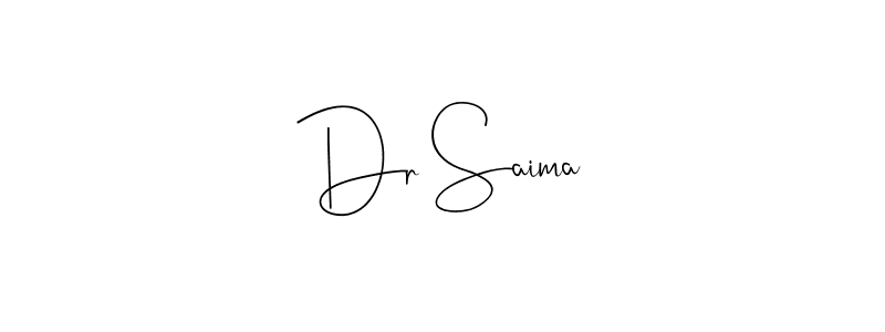 Make a beautiful signature design for name Dr Saima. Use this online signature maker to create a handwritten signature for free. Dr Saima signature style 4 images and pictures png