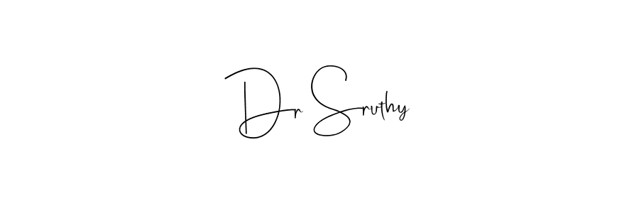 if you are searching for the best signature style for your name Dr Sruthy. so please give up your signature search. here we have designed multiple signature styles  using Andilay-7BmLP. Dr Sruthy signature style 4 images and pictures png