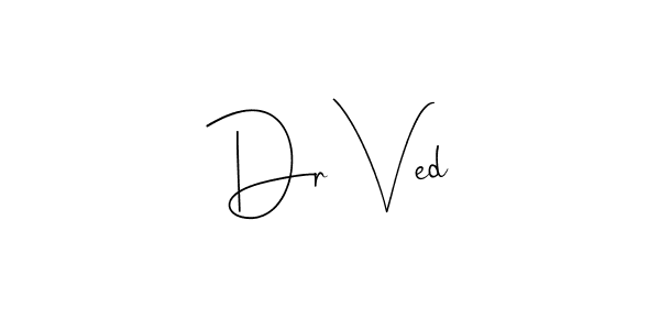 Make a beautiful signature design for name Dr Ved. With this signature (Andilay-7BmLP) style, you can create a handwritten signature for free. Dr Ved signature style 4 images and pictures png