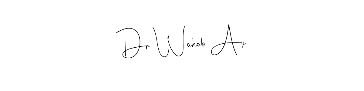 Also You can easily find your signature by using the search form. We will create Dr Wahab Ali name handwritten signature images for you free of cost using Andilay-7BmLP sign style. Dr Wahab Ali signature style 4 images and pictures png