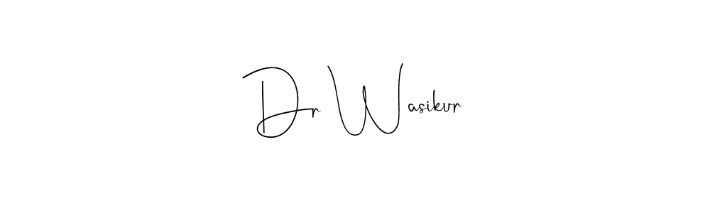 Use a signature maker to create a handwritten signature online. With this signature software, you can design (Andilay-7BmLP) your own signature for name Dr Wasikur. Dr Wasikur signature style 4 images and pictures png