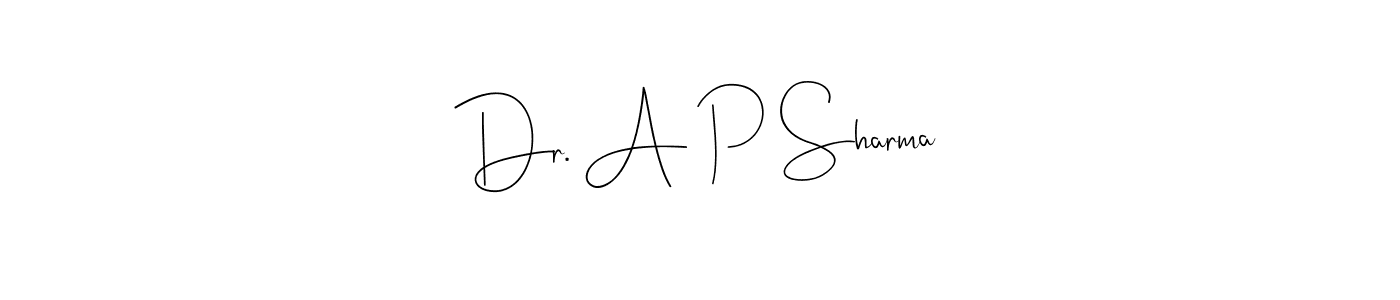 Also we have Dr. A P Sharma name is the best signature style. Create professional handwritten signature collection using Andilay-7BmLP autograph style. Dr. A P Sharma signature style 4 images and pictures png