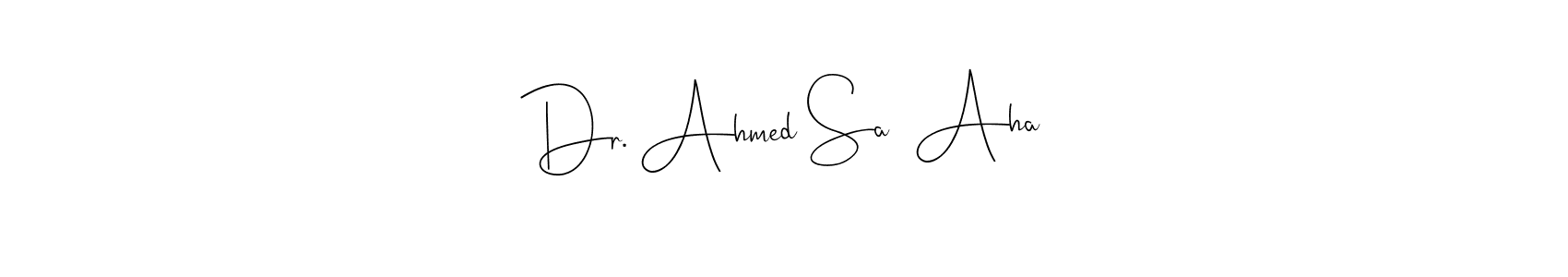 You should practise on your own different ways (Andilay-7BmLP) to write your name (Dr. Ahmed Sa  Aha) in signature. don't let someone else do it for you. Dr. Ahmed Sa  Aha signature style 4 images and pictures png