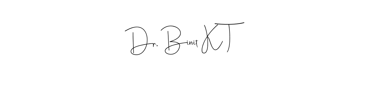 You should practise on your own different ways (Andilay-7BmLP) to write your name (Dr. Binit K T) in signature. don't let someone else do it for you. Dr. Binit K T signature style 4 images and pictures png