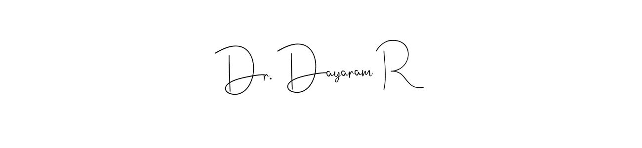 How to Draw Dr. Dayaram R signature style? Andilay-7BmLP is a latest design signature styles for name Dr. Dayaram R. Dr. Dayaram R signature style 4 images and pictures png