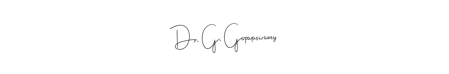 Andilay-7BmLP is a professional signature style that is perfect for those who want to add a touch of class to their signature. It is also a great choice for those who want to make their signature more unique. Get Dr. G. Gopalaswamy name to fancy signature for free. Dr. G. Gopalaswamy signature style 4 images and pictures png