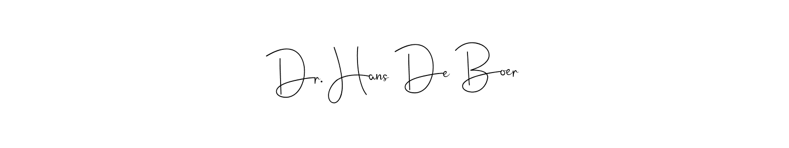 You can use this online signature creator to create a handwritten signature for the name Dr. Hans De Boer. This is the best online autograph maker. Dr. Hans De Boer signature style 4 images and pictures png