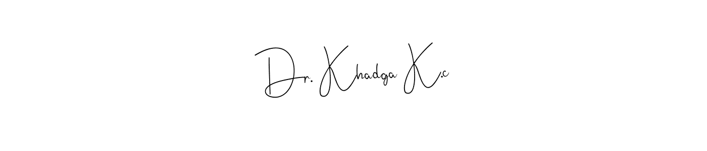 You can use this online signature creator to create a handwritten signature for the name Dr. Khadga K.c. This is the best online autograph maker. Dr. Khadga K.c signature style 4 images and pictures png