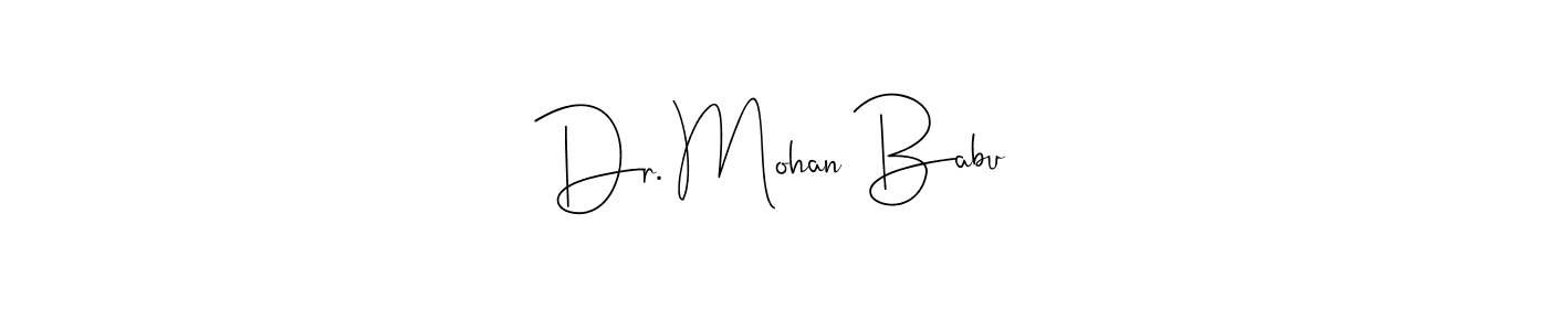 You should practise on your own different ways (Andilay-7BmLP) to write your name (Dr. Mohan Babu) in signature. don't let someone else do it for you. Dr. Mohan Babu signature style 4 images and pictures png