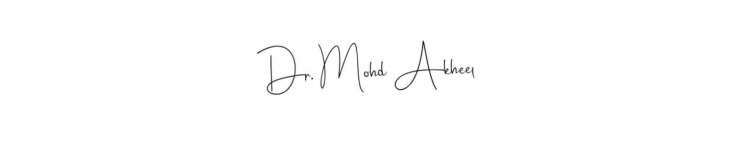 Make a beautiful signature design for name Dr. Mohd Akheel. Use this online signature maker to create a handwritten signature for free. Dr. Mohd Akheel signature style 4 images and pictures png