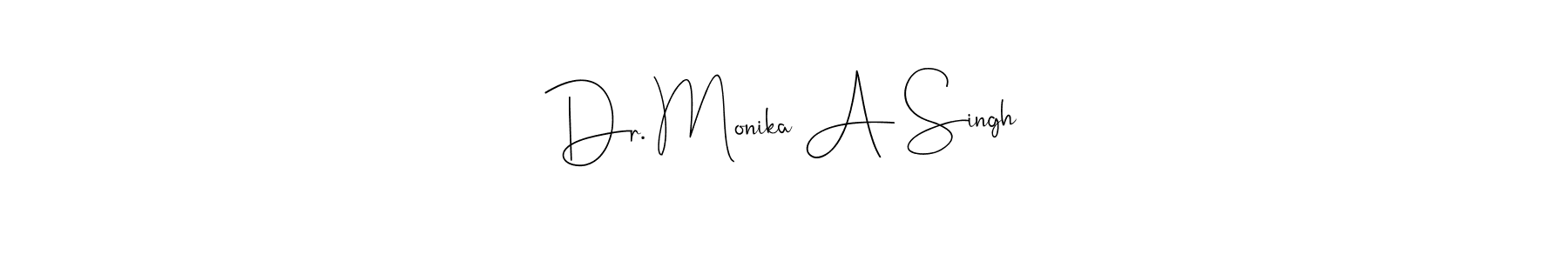 You can use this online signature creator to create a handwritten signature for the name Dr. Monika A Singh. This is the best online autograph maker. Dr. Monika A Singh signature style 4 images and pictures png