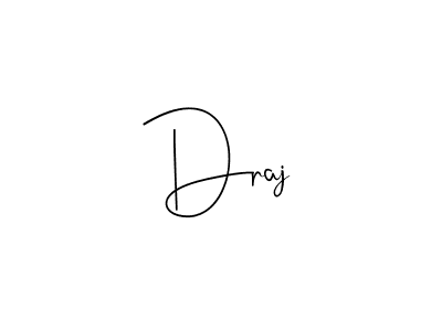 Use a signature maker to create a handwritten signature online. With this signature software, you can design (Andilay-7BmLP) your own signature for name Draj. Draj signature style 4 images and pictures png