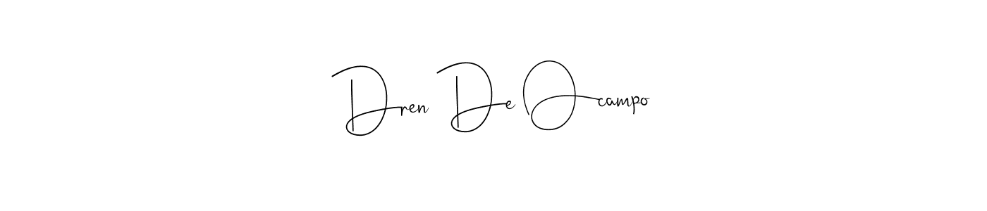 You should practise on your own different ways (Andilay-7BmLP) to write your name (Dren De Ocampo) in signature. don't let someone else do it for you. Dren De Ocampo signature style 4 images and pictures png