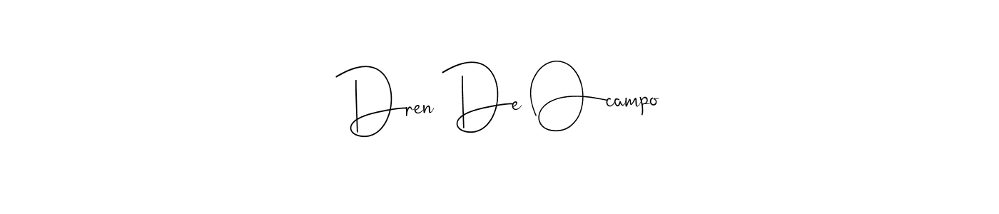 You should practise on your own different ways (Andilay-7BmLP) to write your name (Dren De Ocampo) in signature. don't let someone else do it for you. Dren De Ocampo signature style 4 images and pictures png