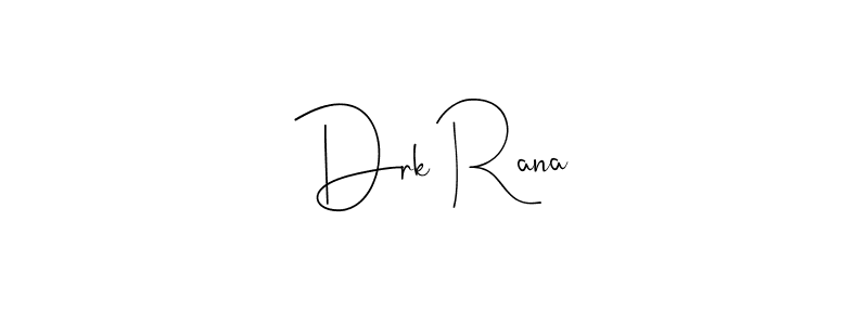 Use a signature maker to create a handwritten signature online. With this signature software, you can design (Andilay-7BmLP) your own signature for name Drk Rana. Drk Rana signature style 4 images and pictures png