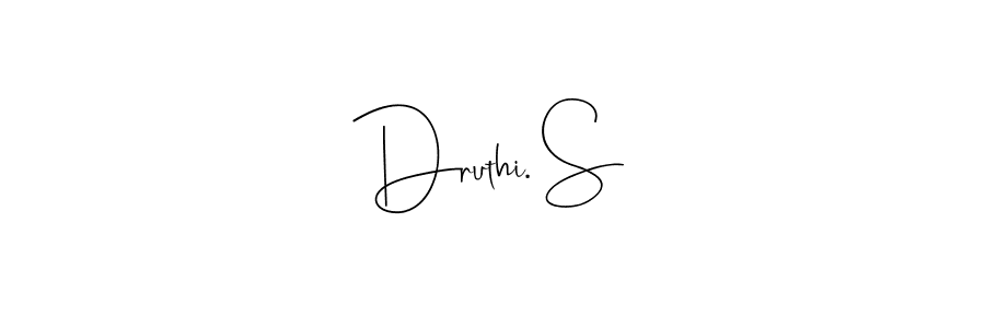 Also You can easily find your signature by using the search form. We will create Druthi. S name handwritten signature images for you free of cost using Andilay-7BmLP sign style. Druthi. S signature style 4 images and pictures png