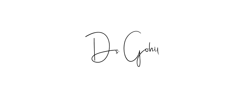 Design your own signature with our free online signature maker. With this signature software, you can create a handwritten (Andilay-7BmLP) signature for name Ds Gohil. Ds Gohil signature style 4 images and pictures png