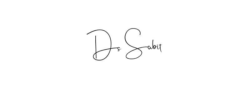 Similarly Andilay-7BmLP is the best handwritten signature design. Signature creator online .You can use it as an online autograph creator for name Ds Sabit. Ds Sabit signature style 4 images and pictures png