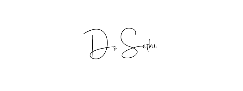 if you are searching for the best signature style for your name Ds Sethi. so please give up your signature search. here we have designed multiple signature styles  using Andilay-7BmLP. Ds Sethi signature style 4 images and pictures png