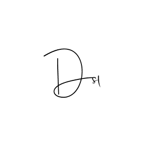 if you are searching for the best signature style for your name Dsl. so please give up your signature search. here we have designed multiple signature styles  using Andilay-7BmLP. Dsl signature style 4 images and pictures png